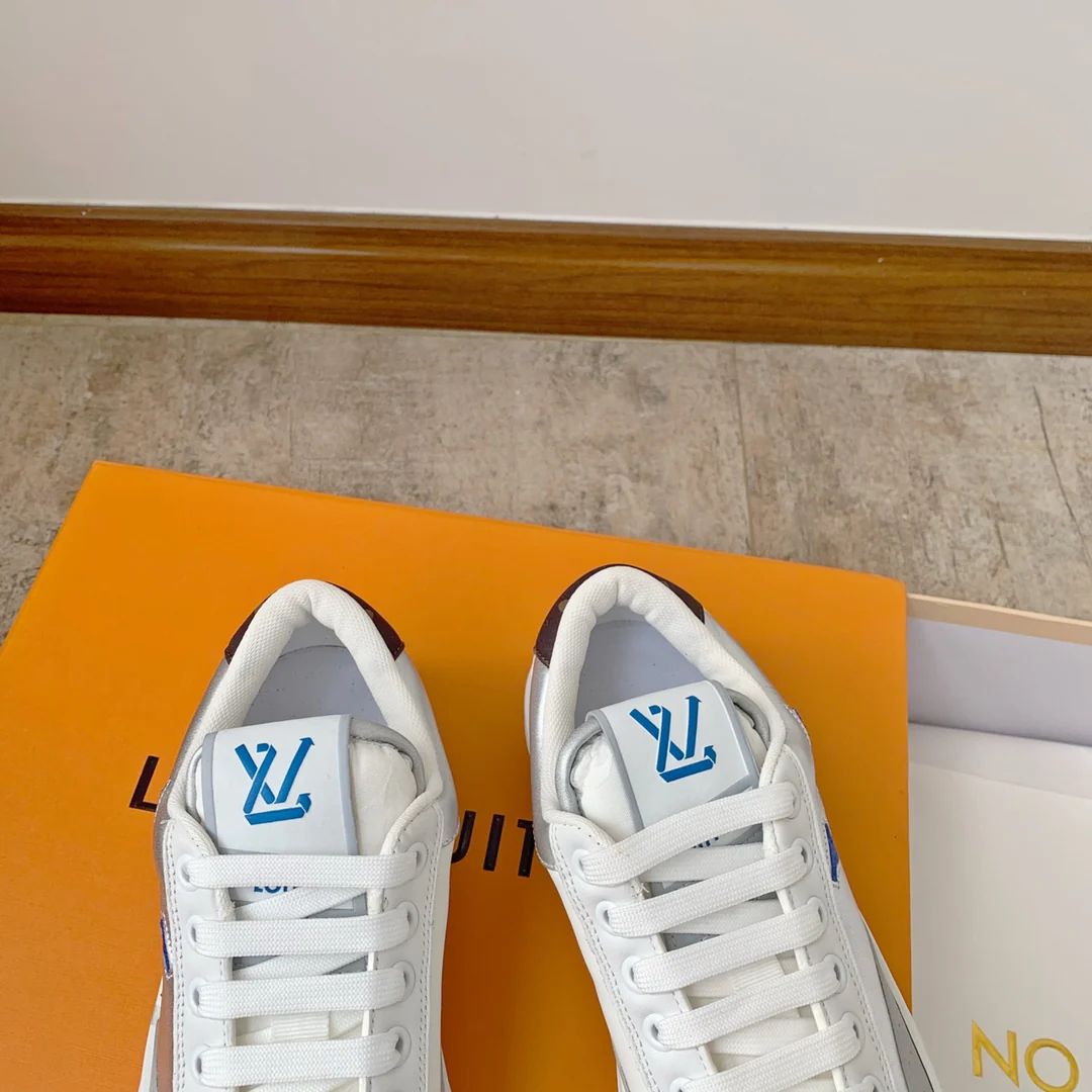 Кроссовки LV 2022 Must-Have - серия Charlie - серебристо-синие