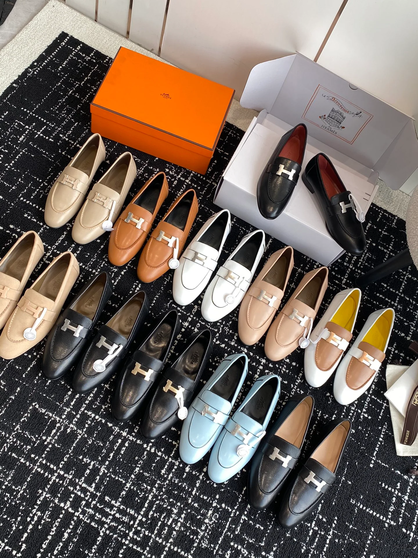 Лоферы Hermes - черные