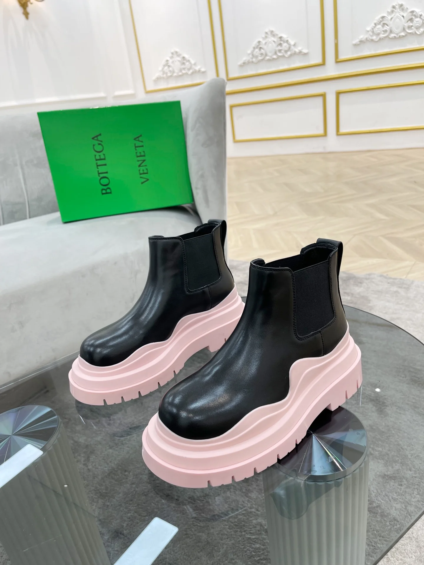 BV - Розовая подошва - Низкие ботинки на платформе