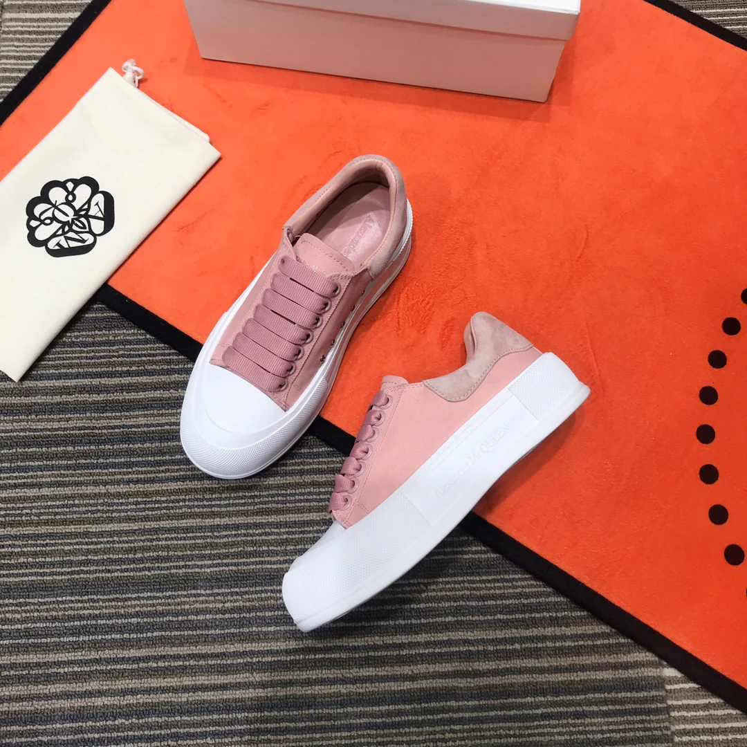 Кроссовки на платформе McQueen - розовые