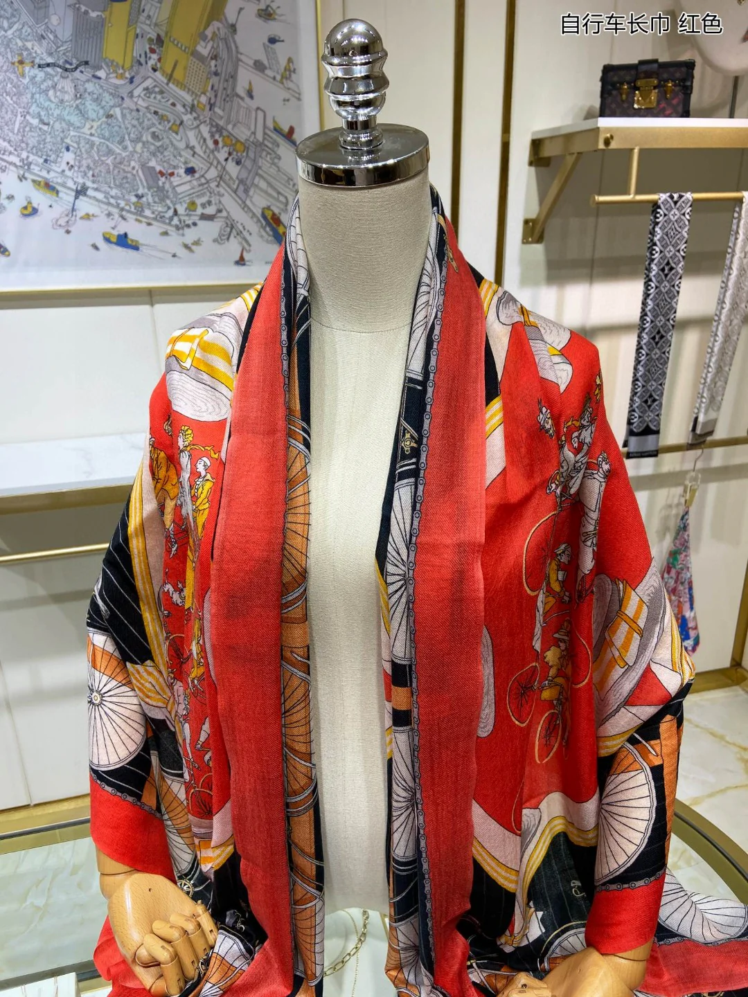 Велосипедный шарф Hermes - 110 см - 200 см - 100 см - Кашемир премиум-класса - 1 шт.