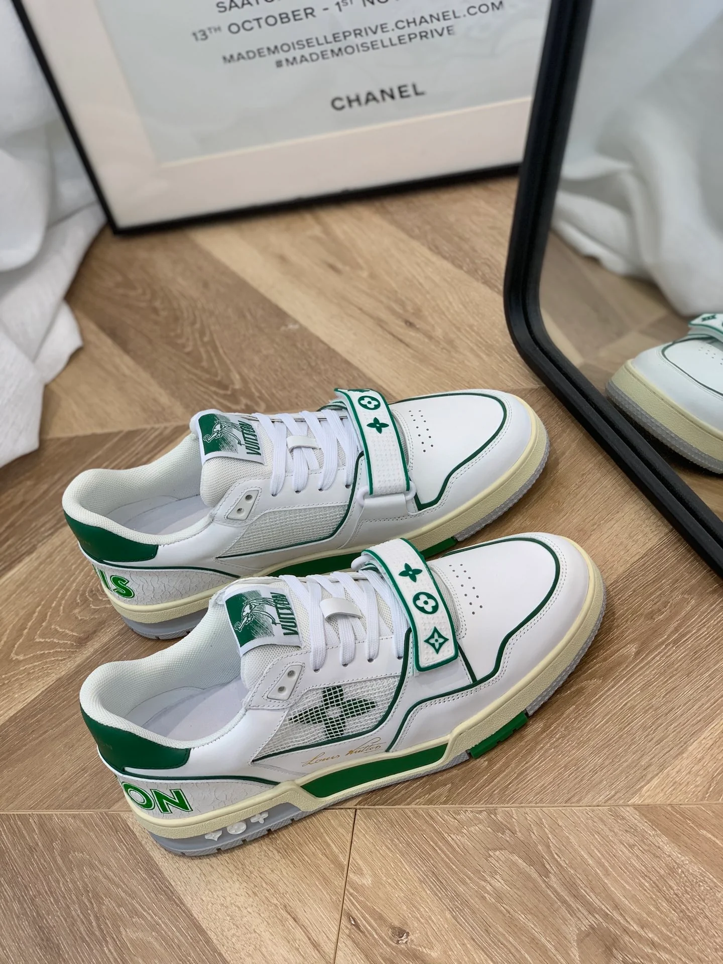 Кроссовки LV Trainer Series - Унисекс - Липучка спереди - Зелёные