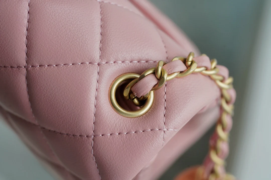Chanel 23k Gold Globe Square Pink