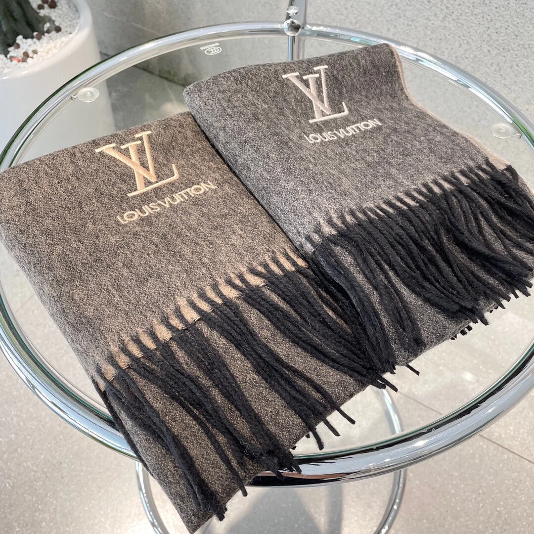 LV - Длинный шарф из высококачественного кашемира - 180 см - 32 см - 100% кашемир