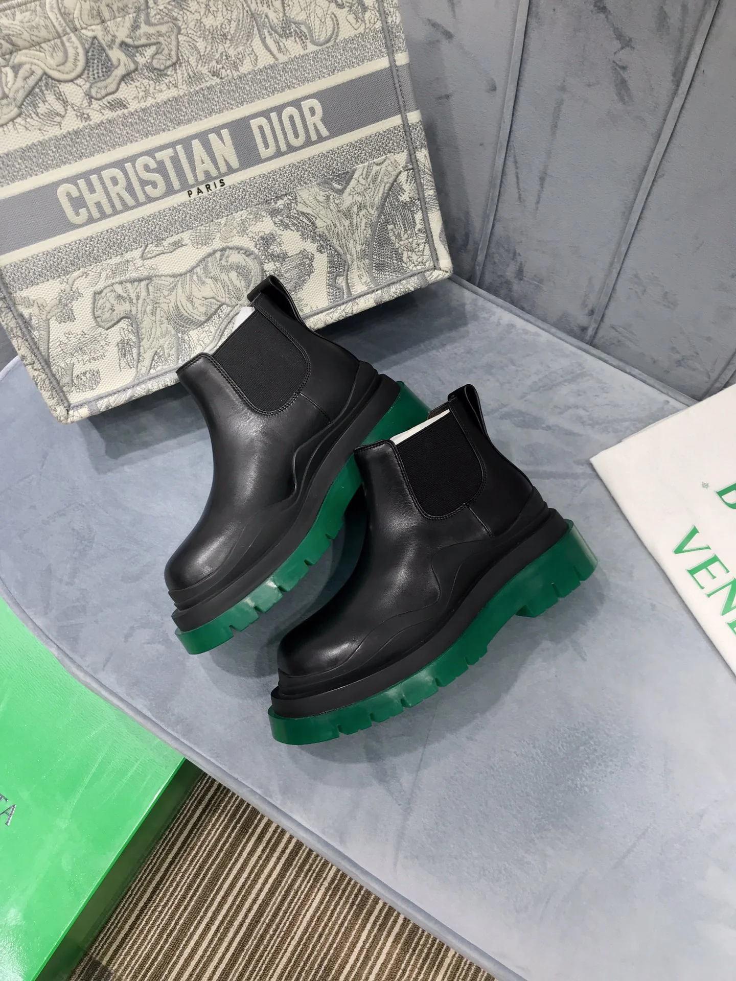 BV - Ботильоны на зеленой подошве