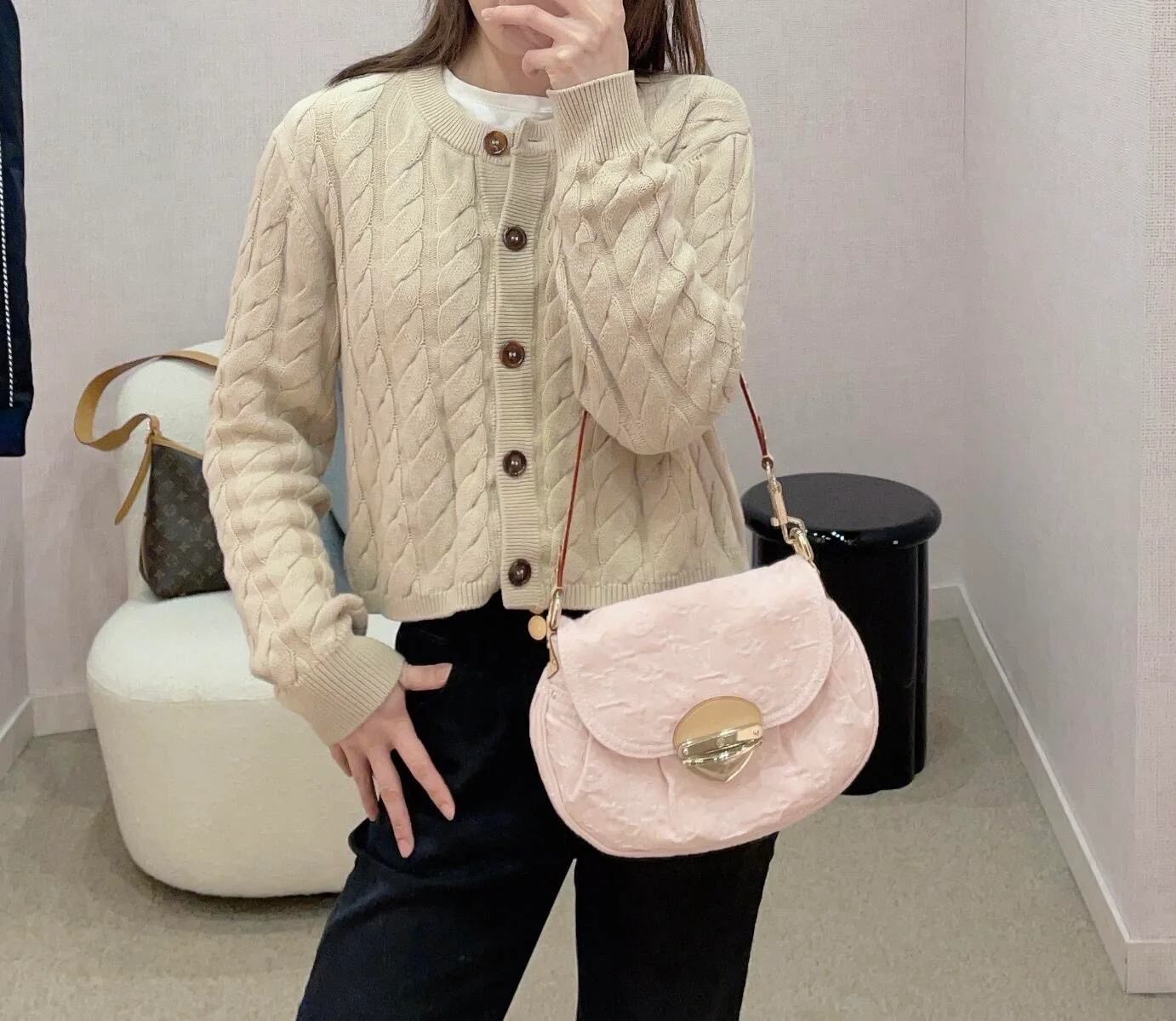 LV-m13347-сумочка заката-розовый джинсовый