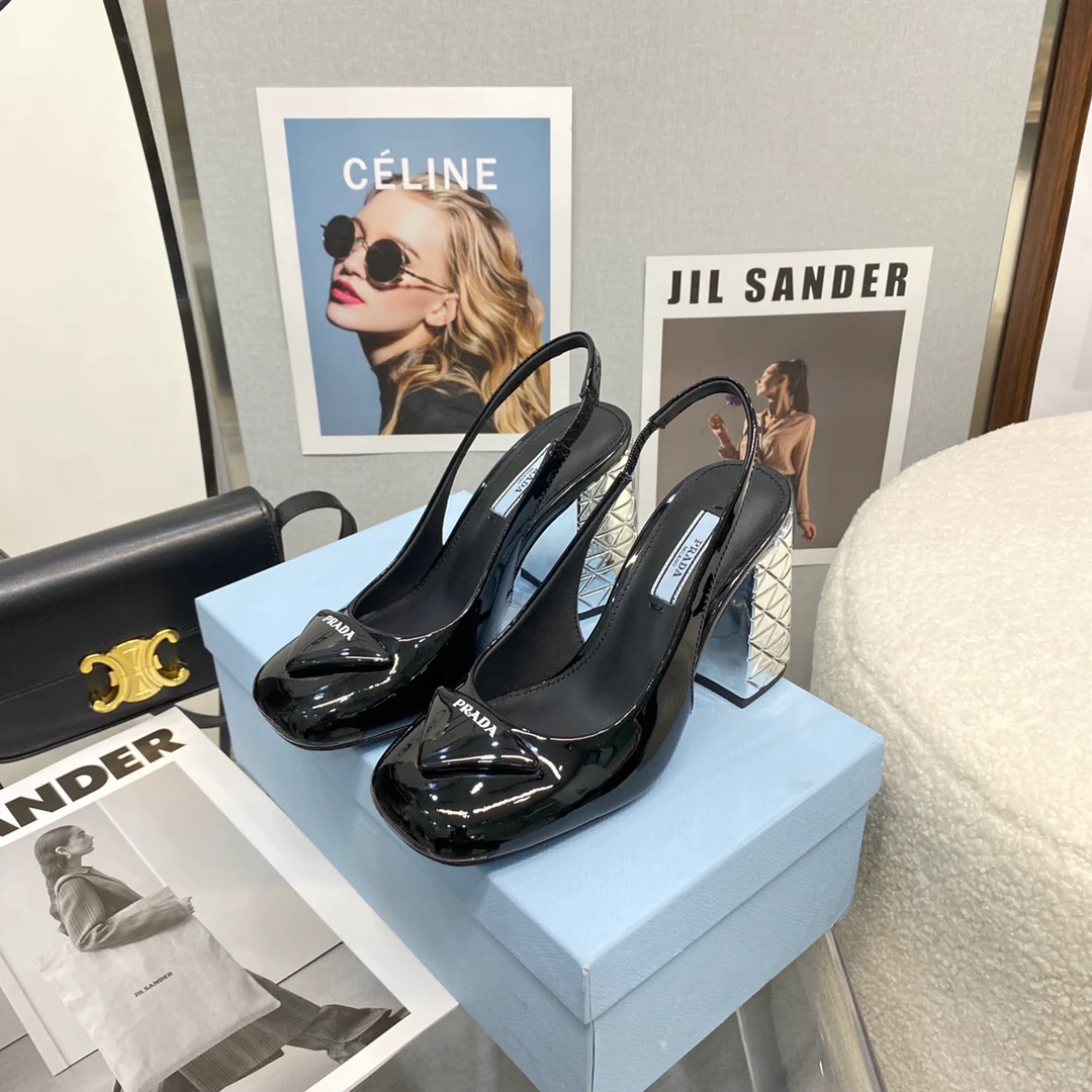 Туфли Prada - Суперкрасивые туфли Prada на массивном высоком каблуке - Туфли Мэри Джейн