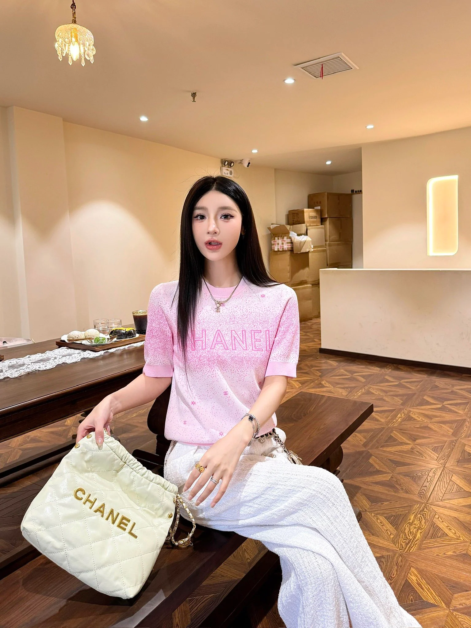 Chanel - 2403 - Градиентный трикотаж с коротким рукавом