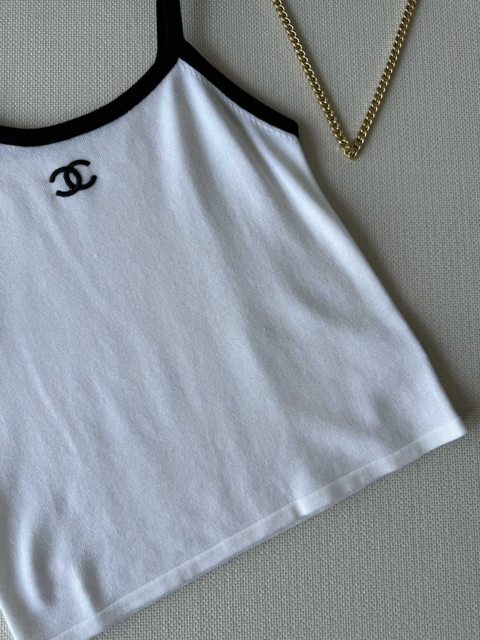 В стиле Chanel - 2403 - Новый топ с открытыми плечами - Белый