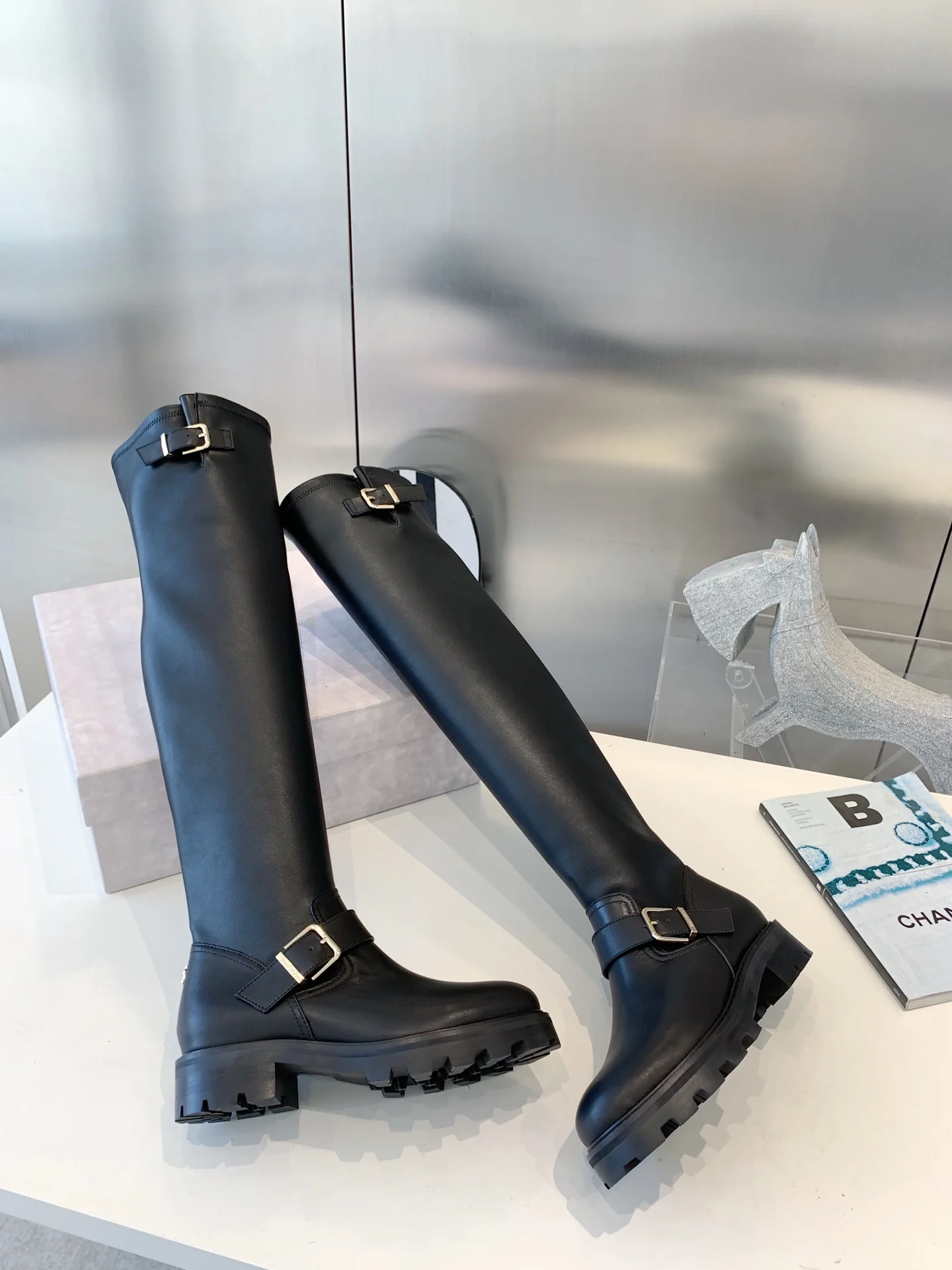 Jimmy - Новинка 2022 года - Кожаные сапоги выше колена