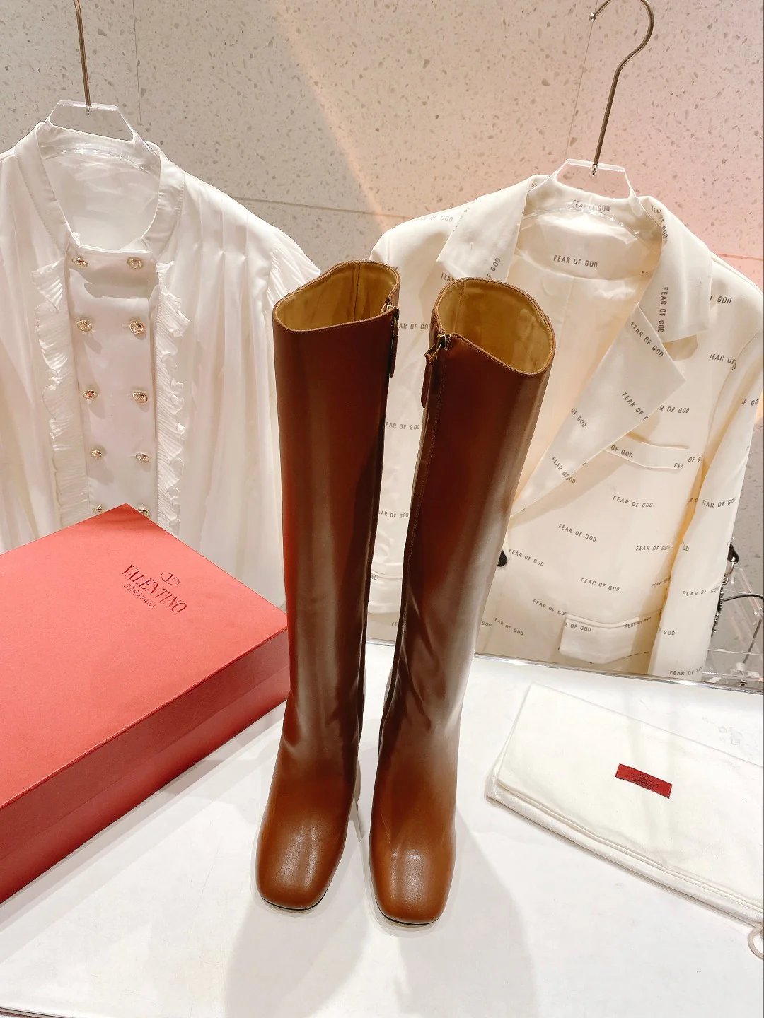 Valentino - Сапоги на шпильке - Верблюжий цвет