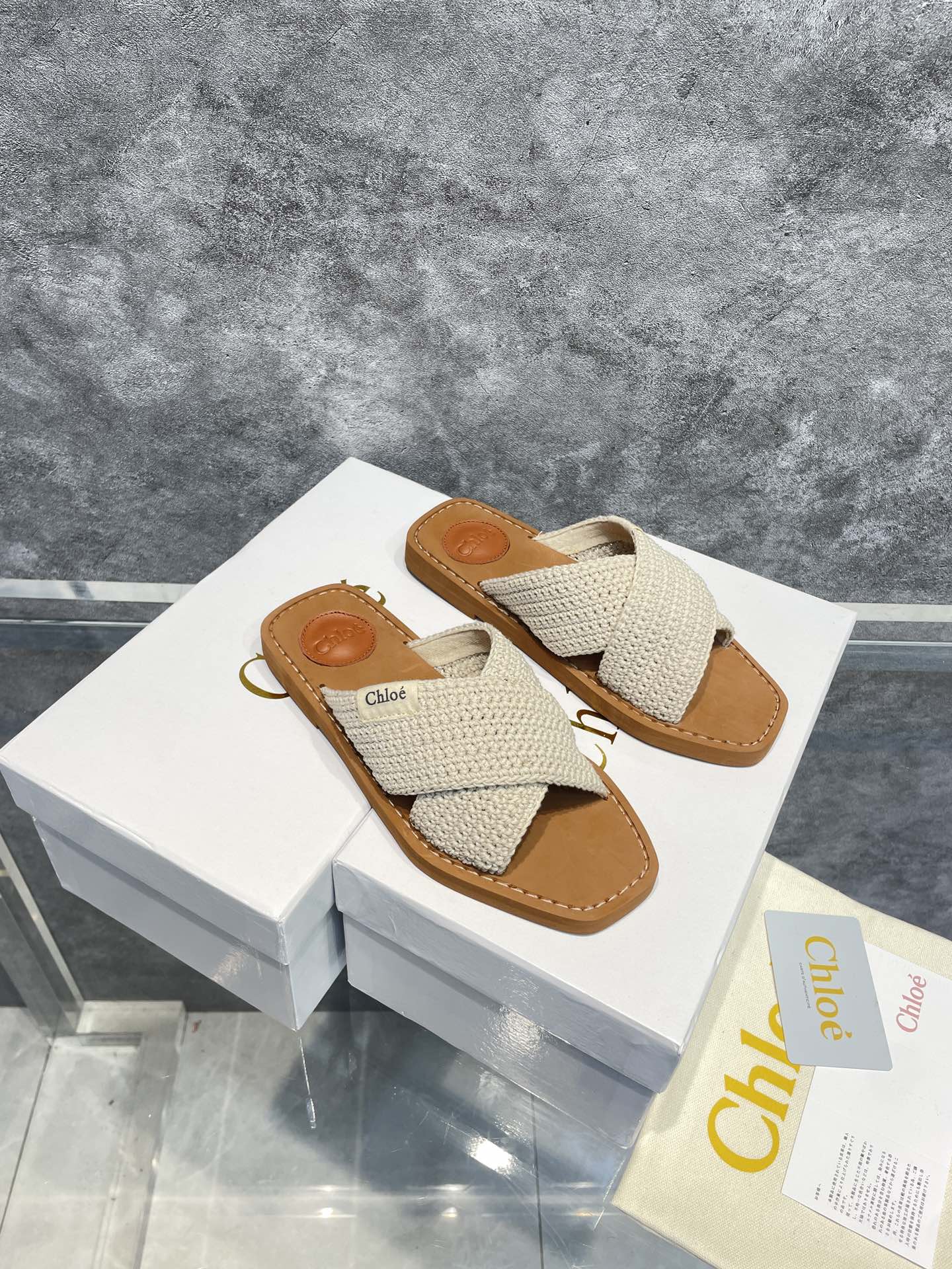 Плоские плетеные тапочки Chloe - размеры 35-39-40-41 (изготовление на заказ)