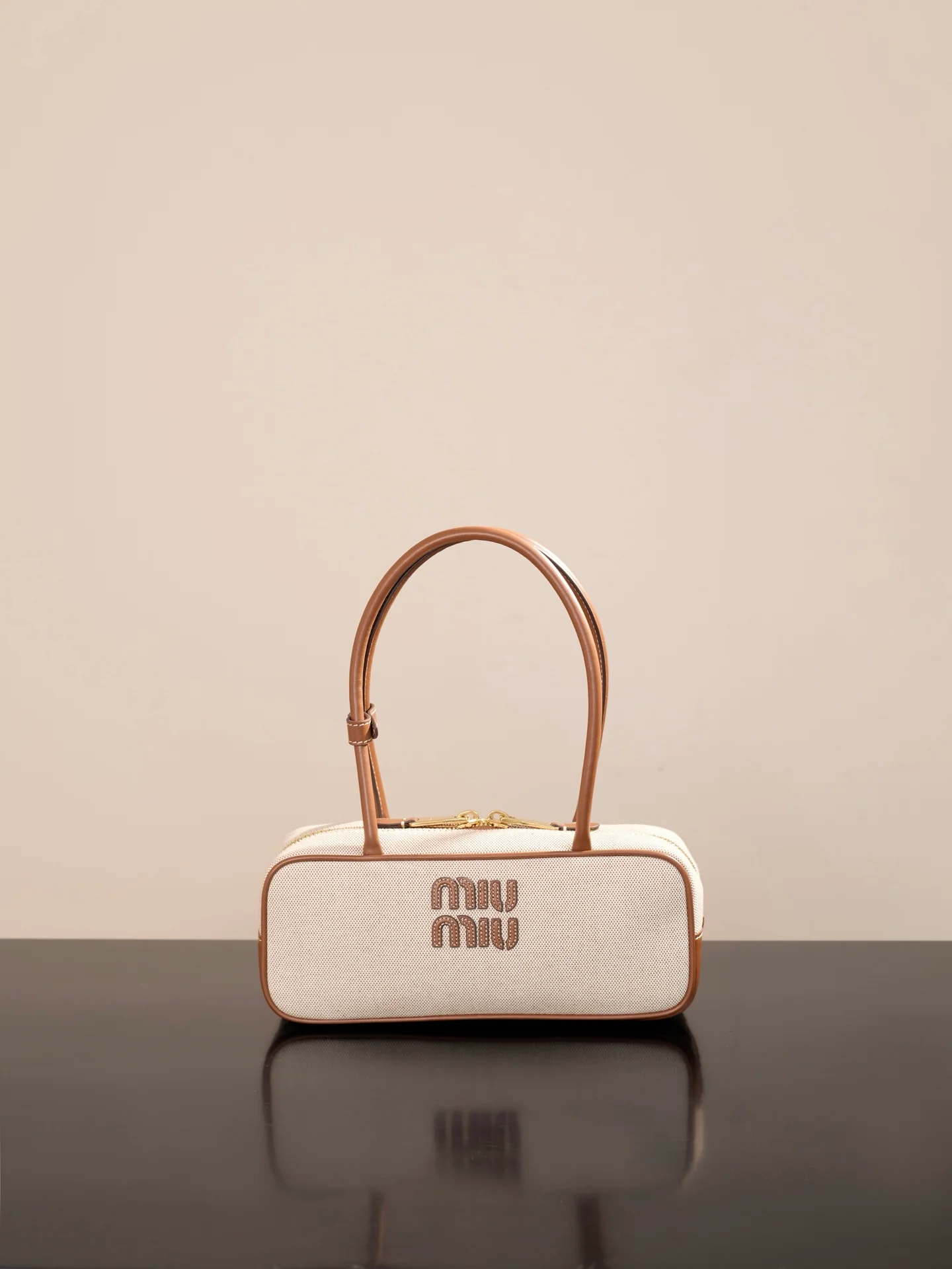 Miu Miu-5bb173m1000-????-Портфель-Средний-Бежевый