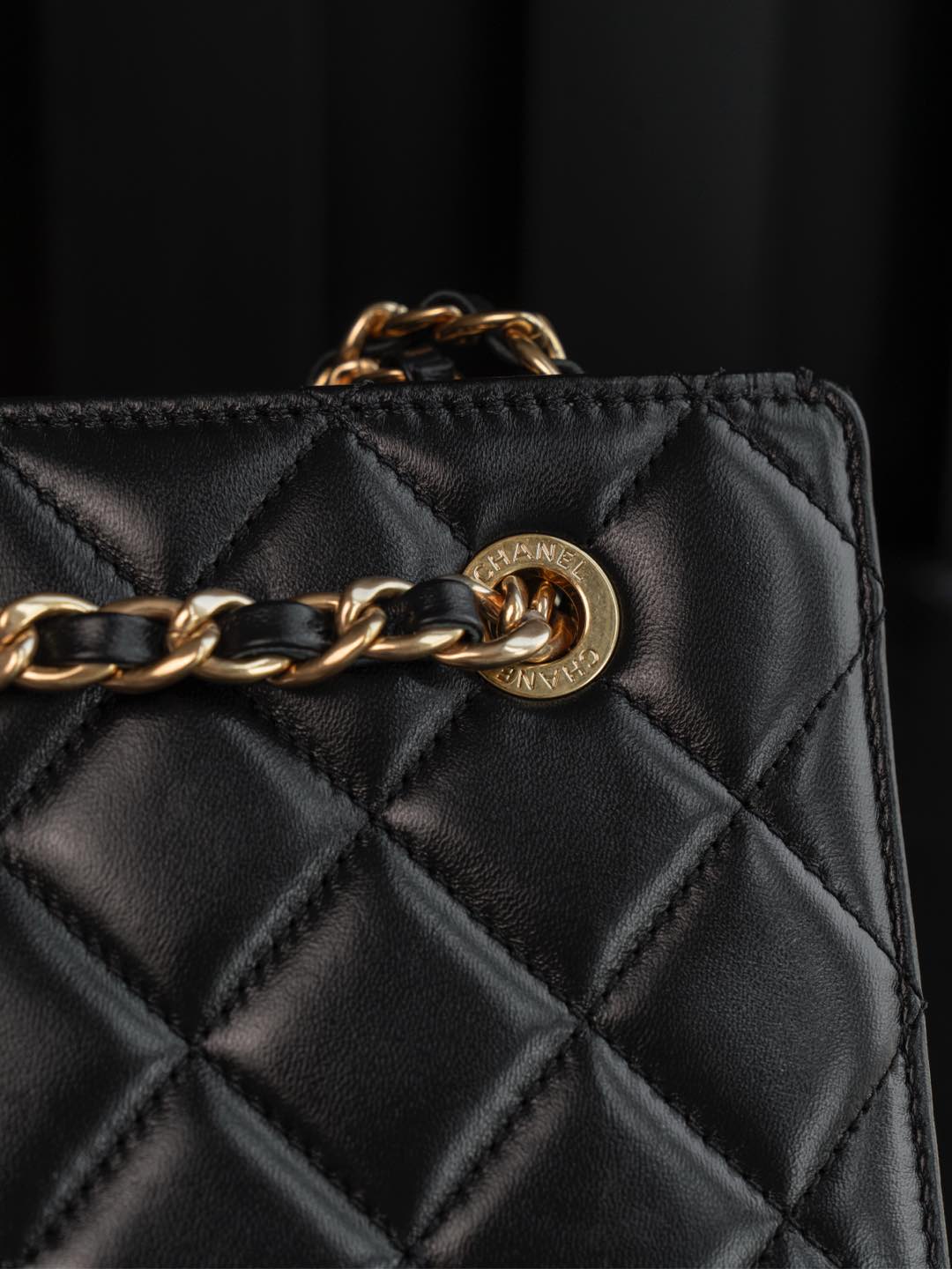 Сумка для ужина в стиле ретро с подиумом, 24 карата - черная.