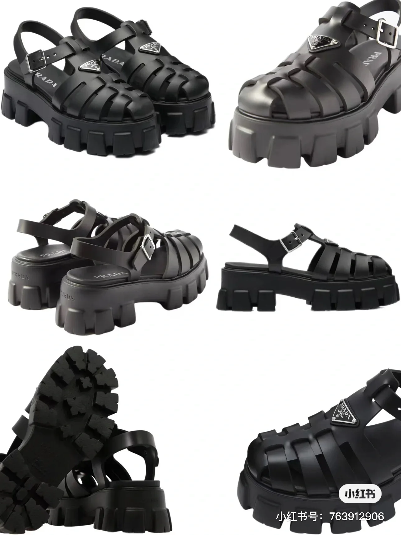 Prada - Сандалии на задней подошве