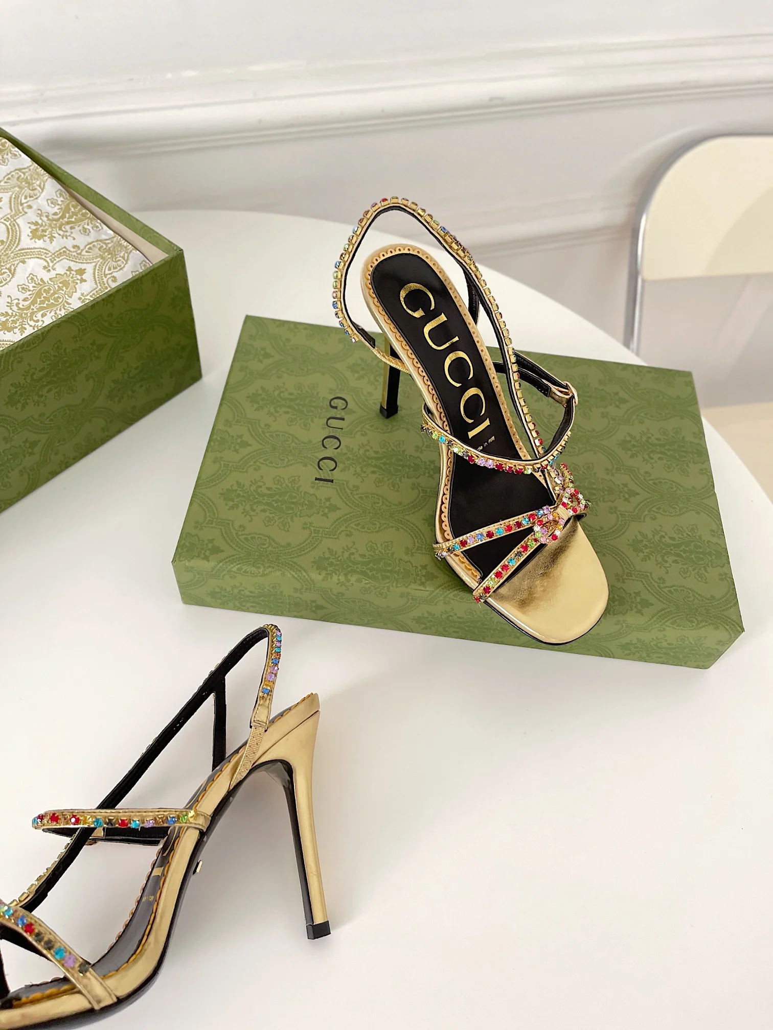 Босоножки на высоком каблуке Gucci - 2