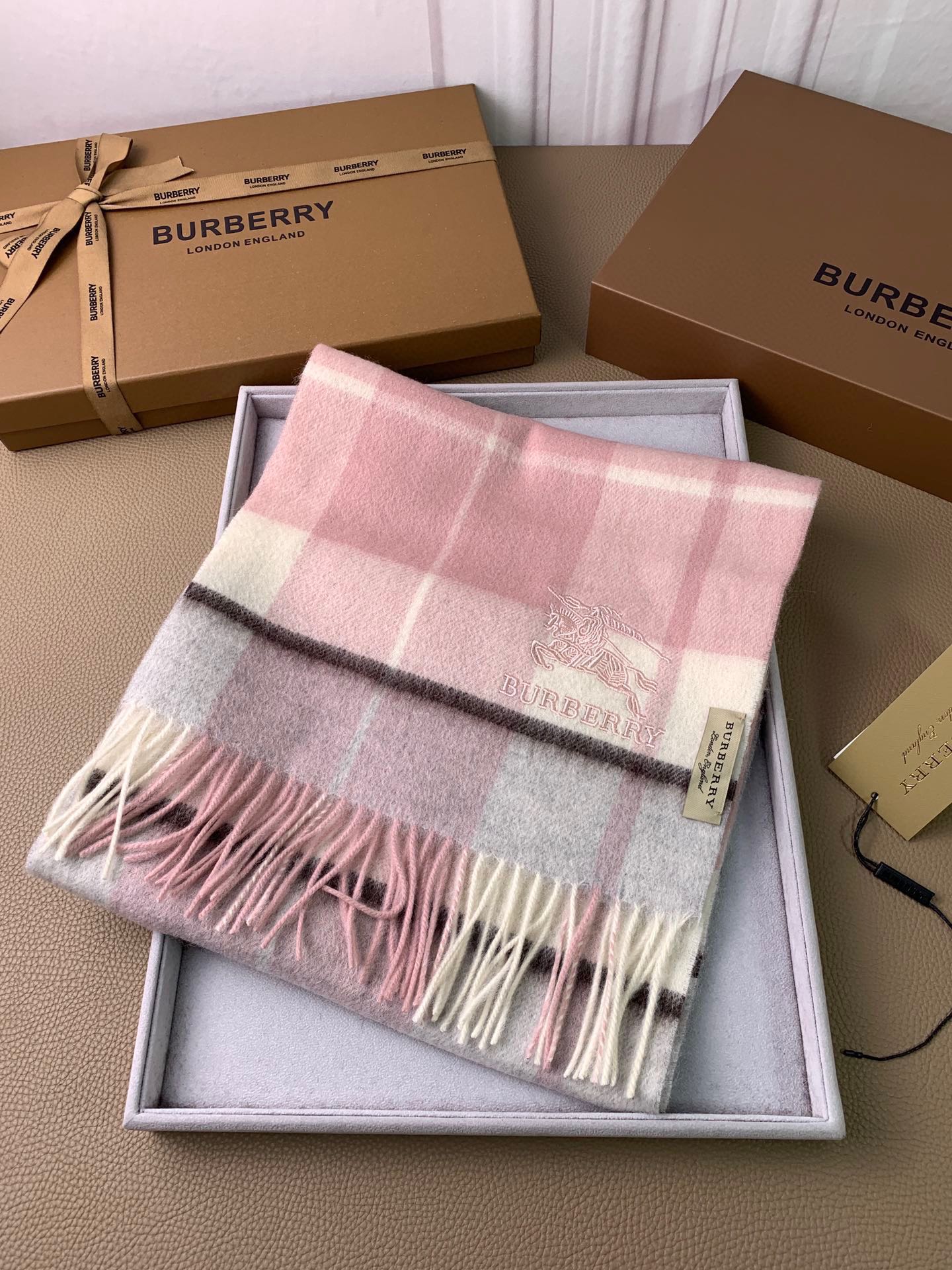 Зимний шарф Burberry из кашемировой смеси - 30 см - 180 см - Кашемировый шарф