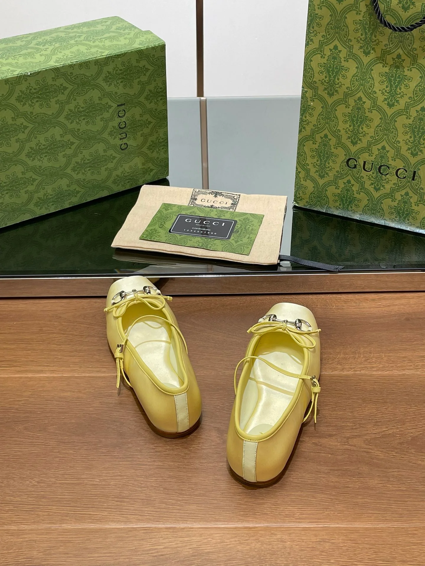 Балетки Gucci 2024 - желтые