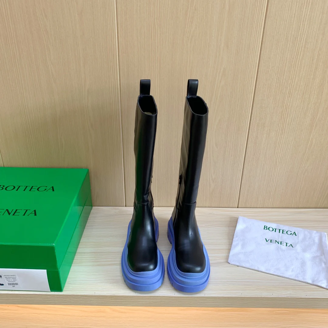 Новые высокие сапоги BV-22 осенне-зимняя коллекция - синяя подошва