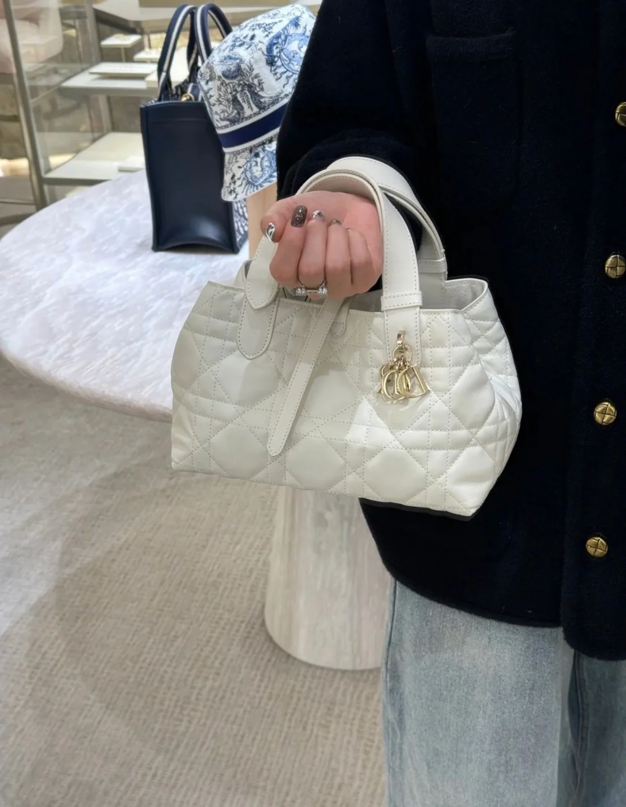 Dior Toujours - Кожа - Маленький размер - Белый