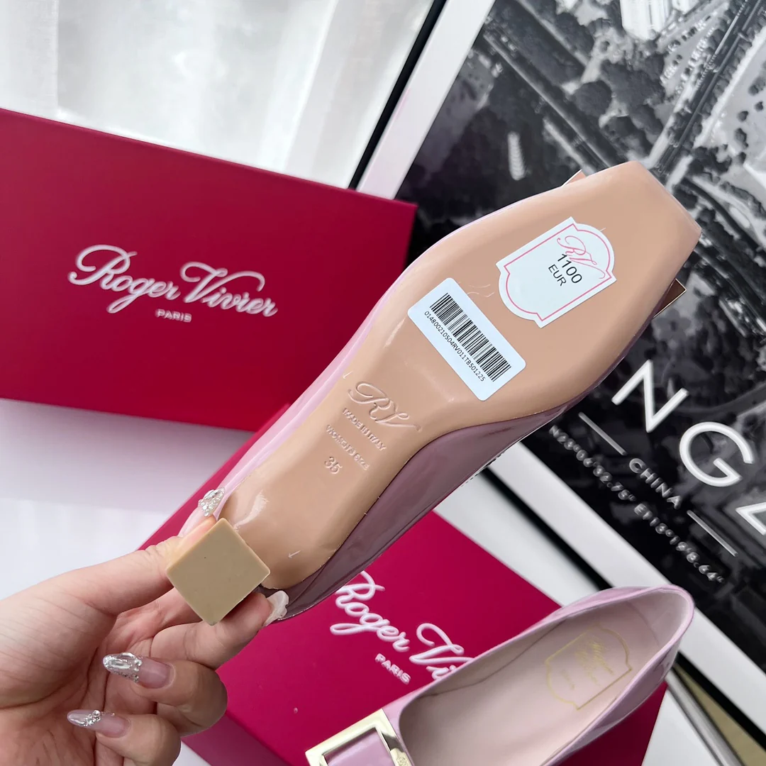 Туфли RV - классические туфли на высоком каблуке - 4-5 см - розовато-фиолетовые