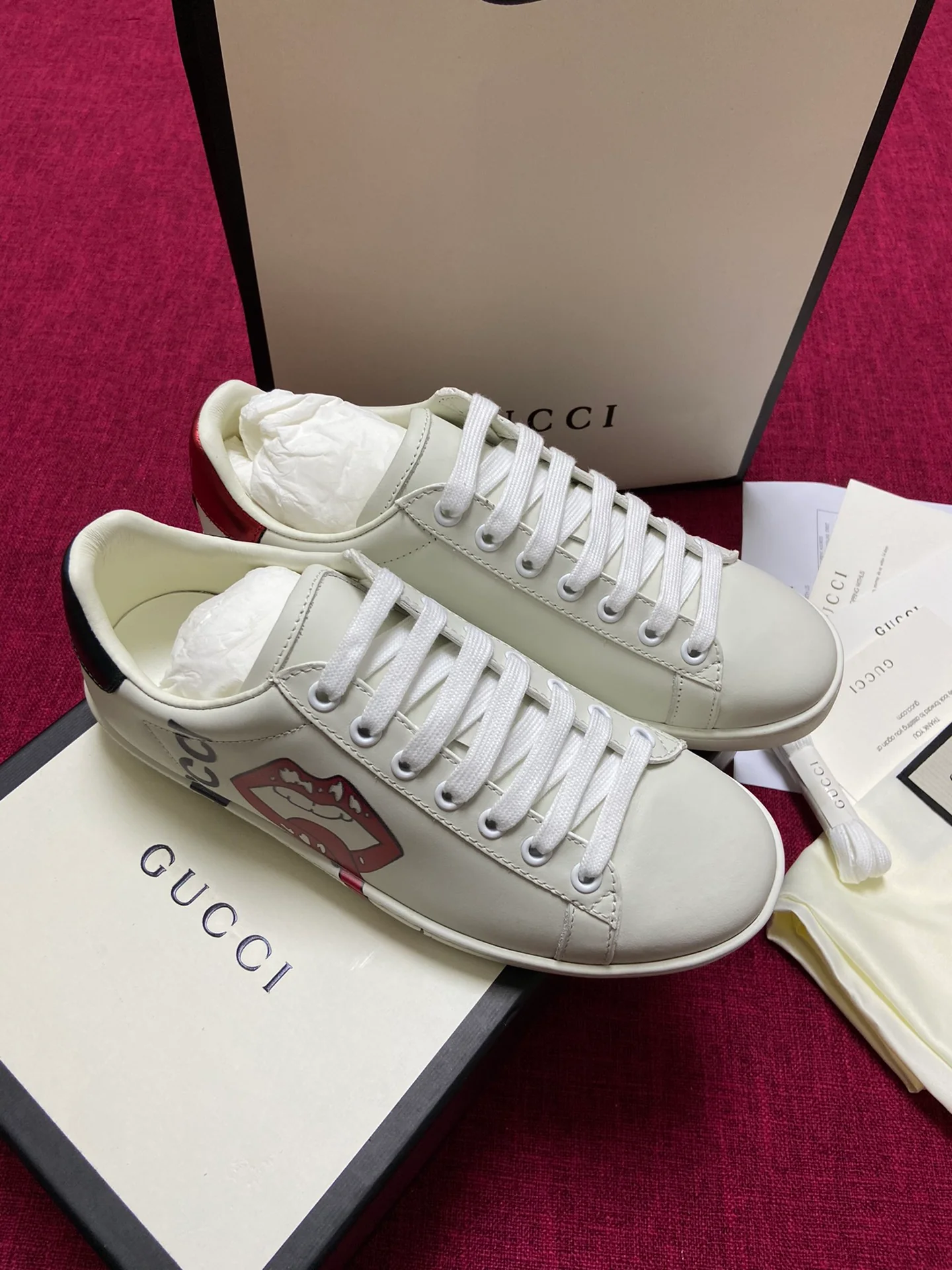 Gucci - Белые кроссовки - Кроссовки - Повседневная обувь - 8