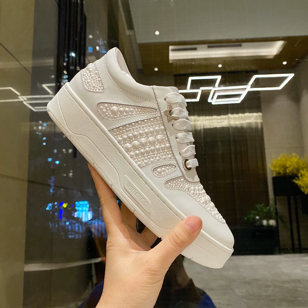 Jimmy - Верх из перламутра - Платформа - Повседневные туфли - Белые