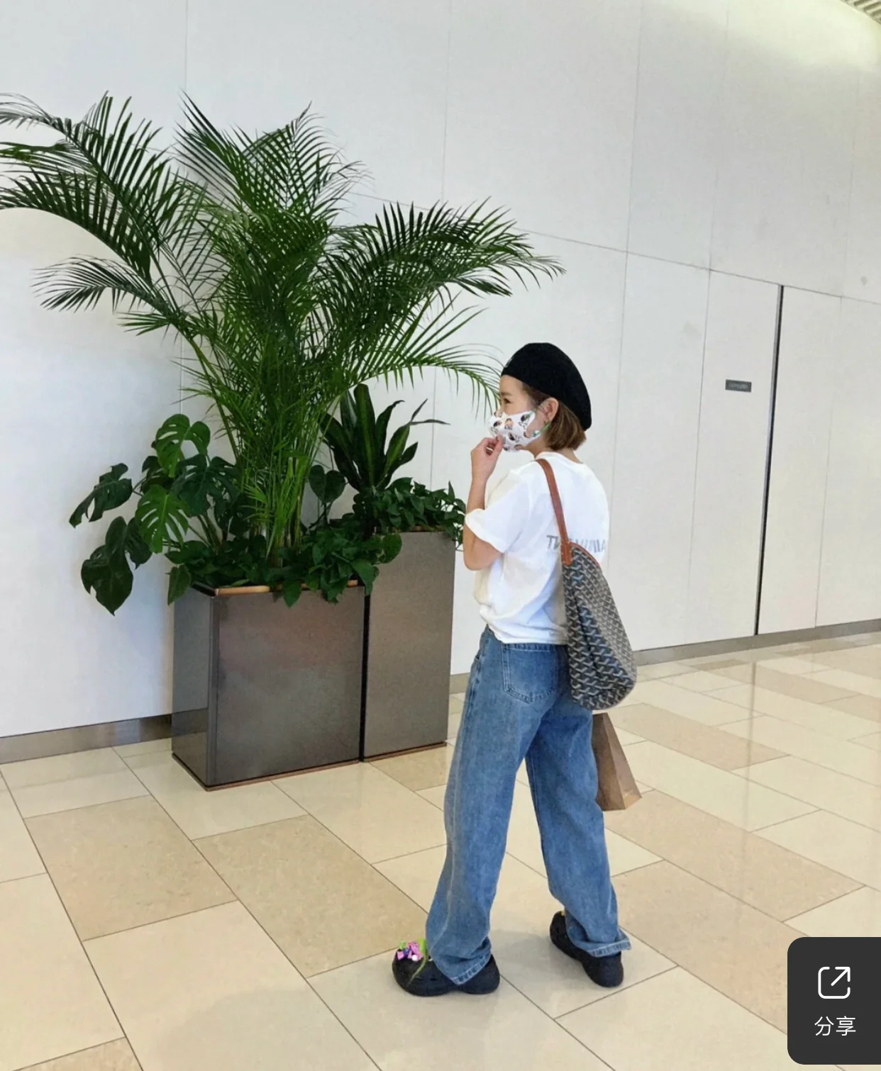 Сумка-тоут Goyard с монограммой, коричневая.