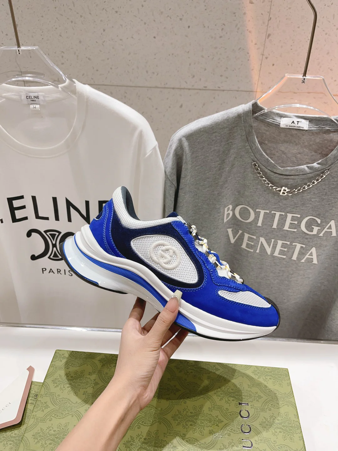 Новинка Gucci 2023 года - Кроссовки - Унисекс - Синие