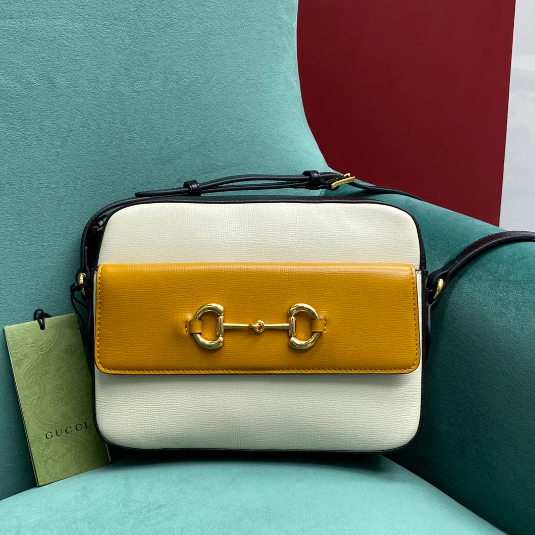 Сумка для фотоаппарата Gucci 1955 с пряжкой в ??виде подковы - 6