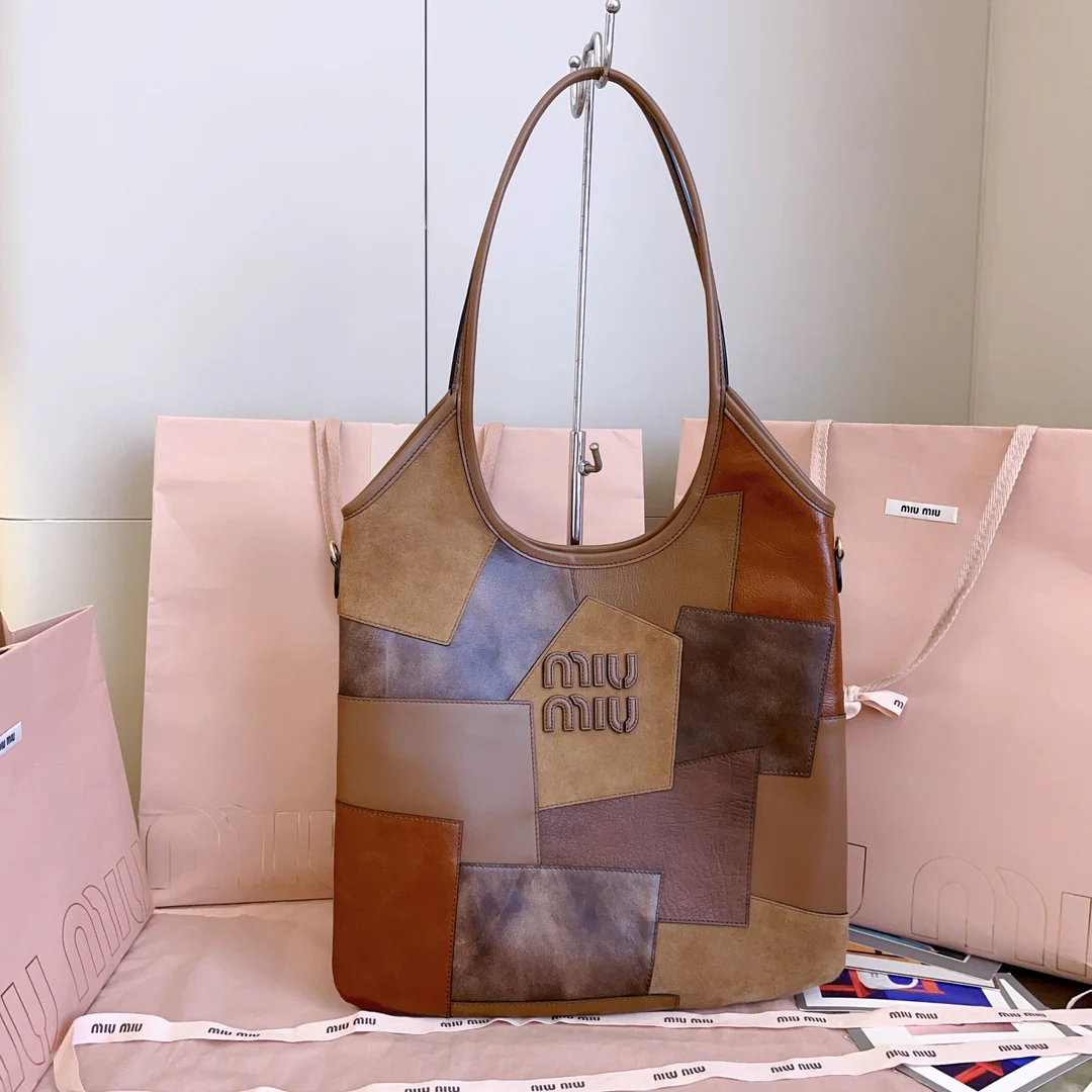 Сумка-тоут Miu Miu-5bg231 из кожи в стиле пэчворк