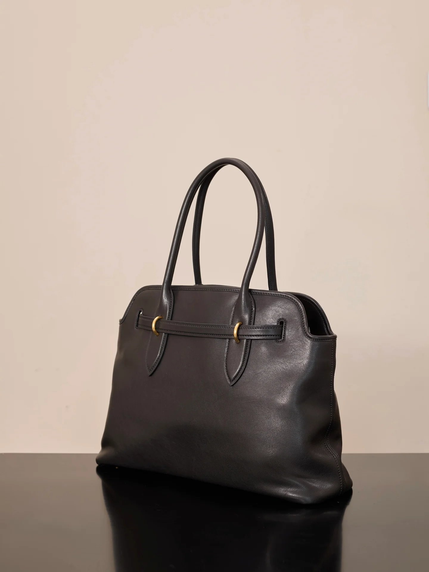 Главная - 5bg291m1580 - Кожаная сумка - Вертикальная - Черная