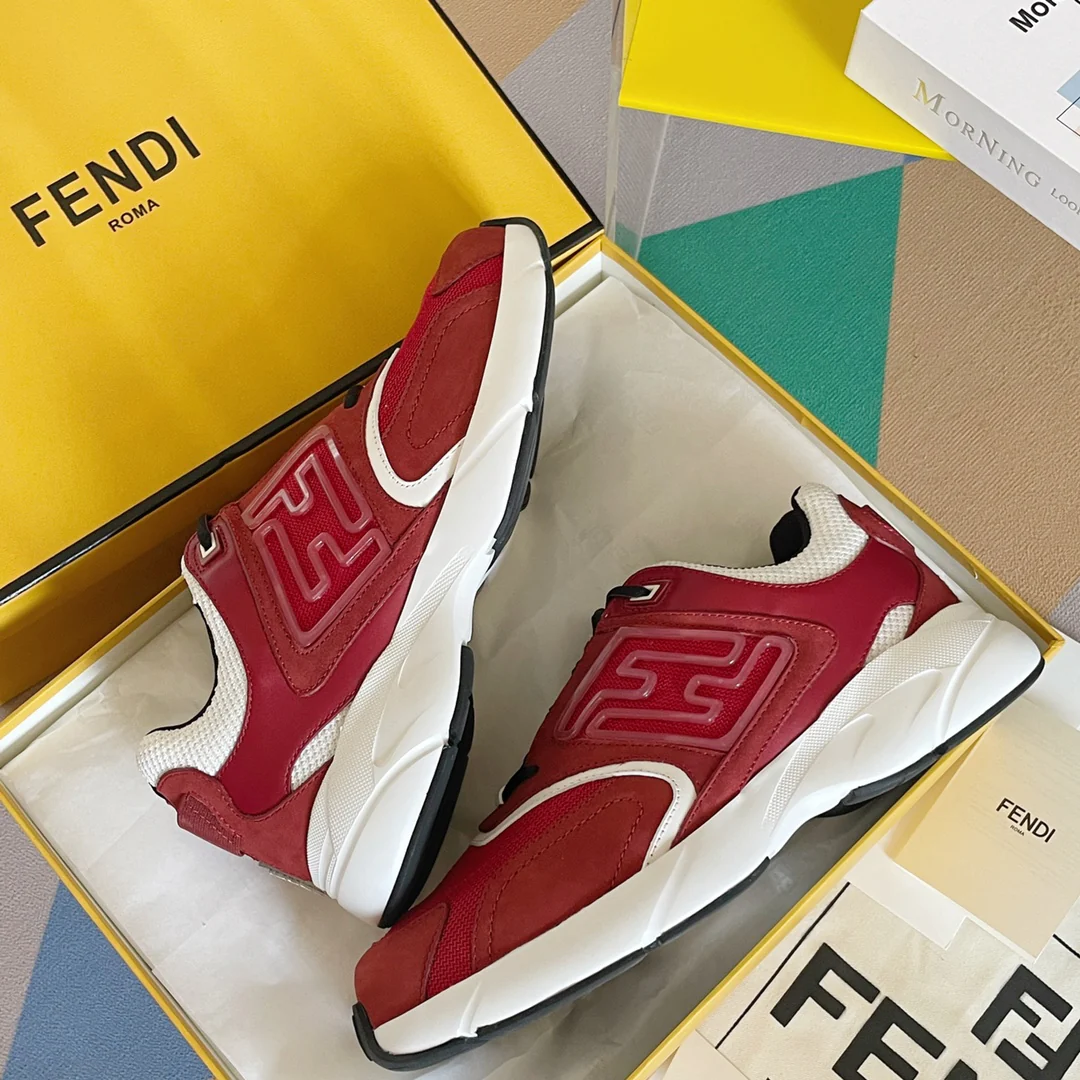 Кроссовки Fendi - Парные - Красные