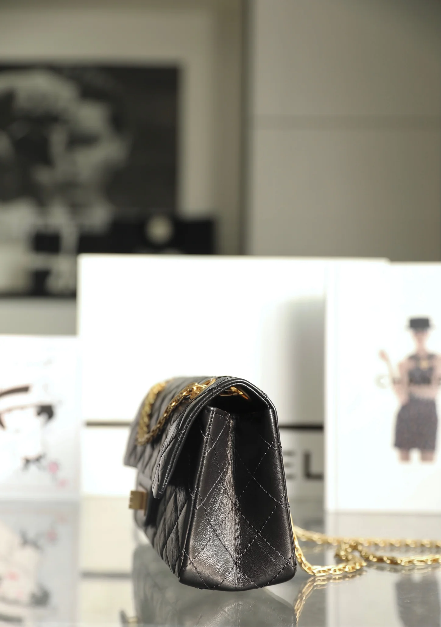 Chanel 255 Classic 20???? - Черный - Винтажная золотая пряжка