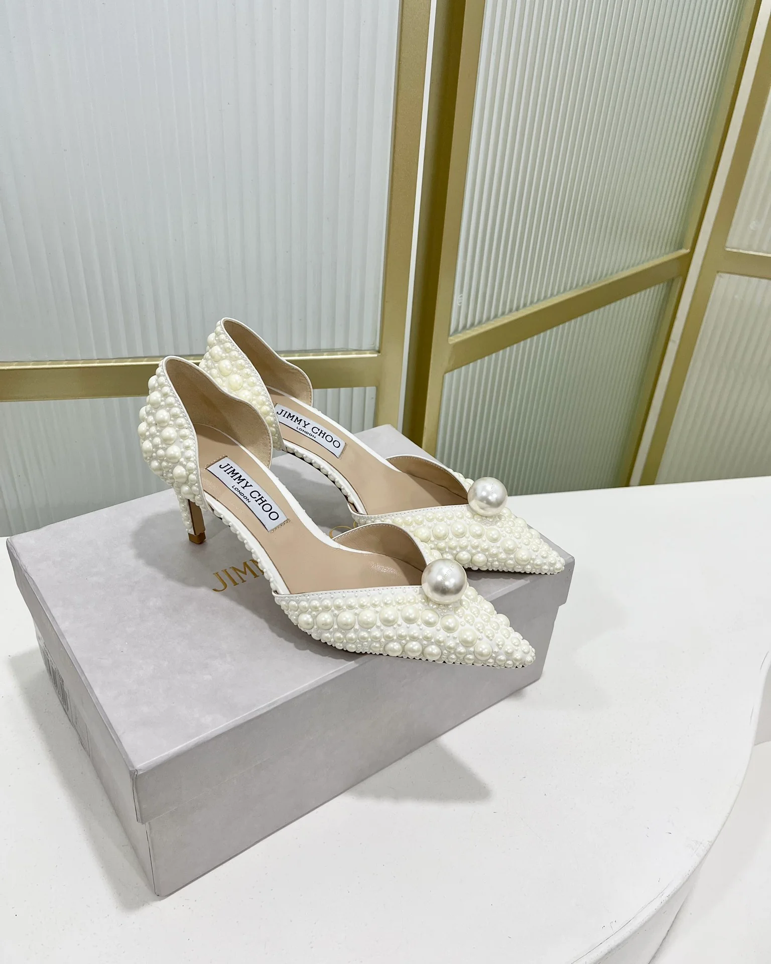 Сандалии Jimmy Retro Pearl Series Flat Sandals - 8-5 см - белые