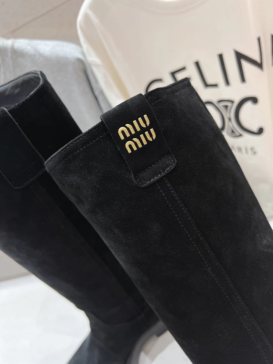 Ботинки на платформе Miu Miu 2024 - Черные - 1