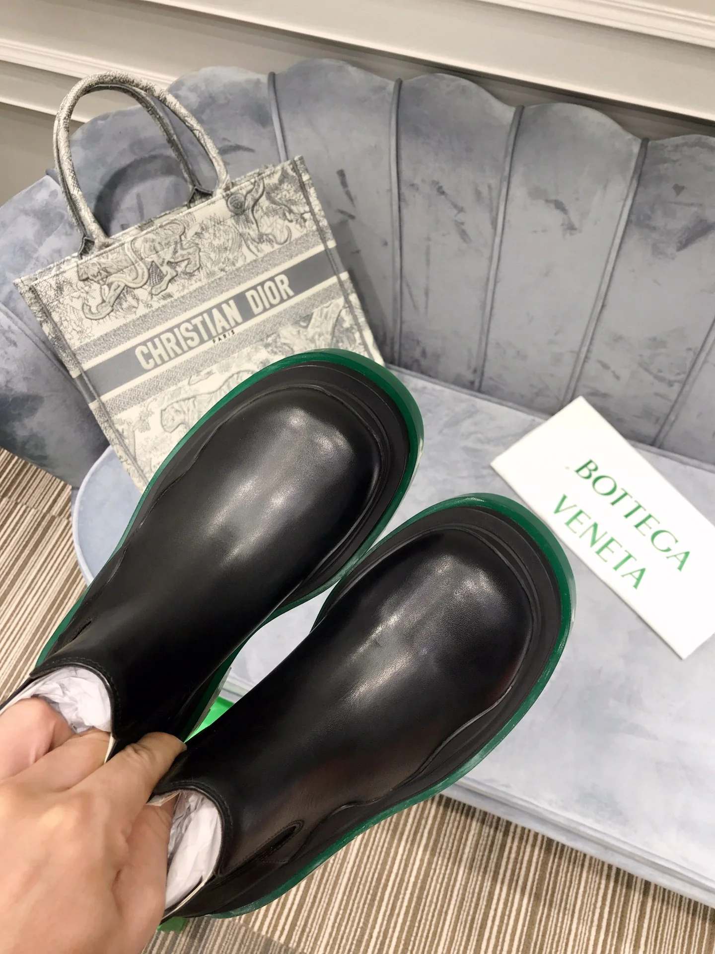 BV - Ботильоны на зеленой подошве