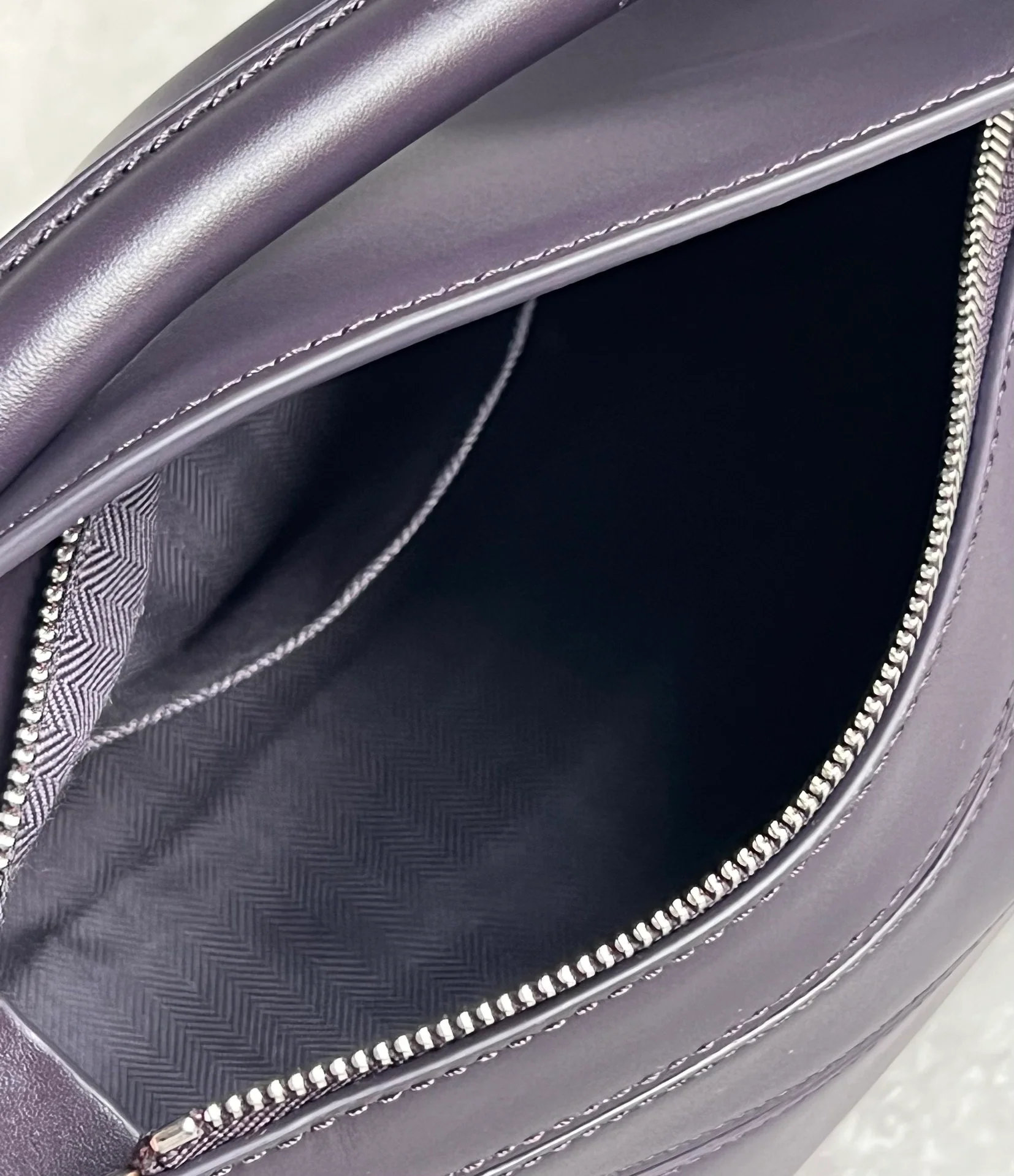 Loewe Puzzle Leather Satin Leather Dark Purple Small