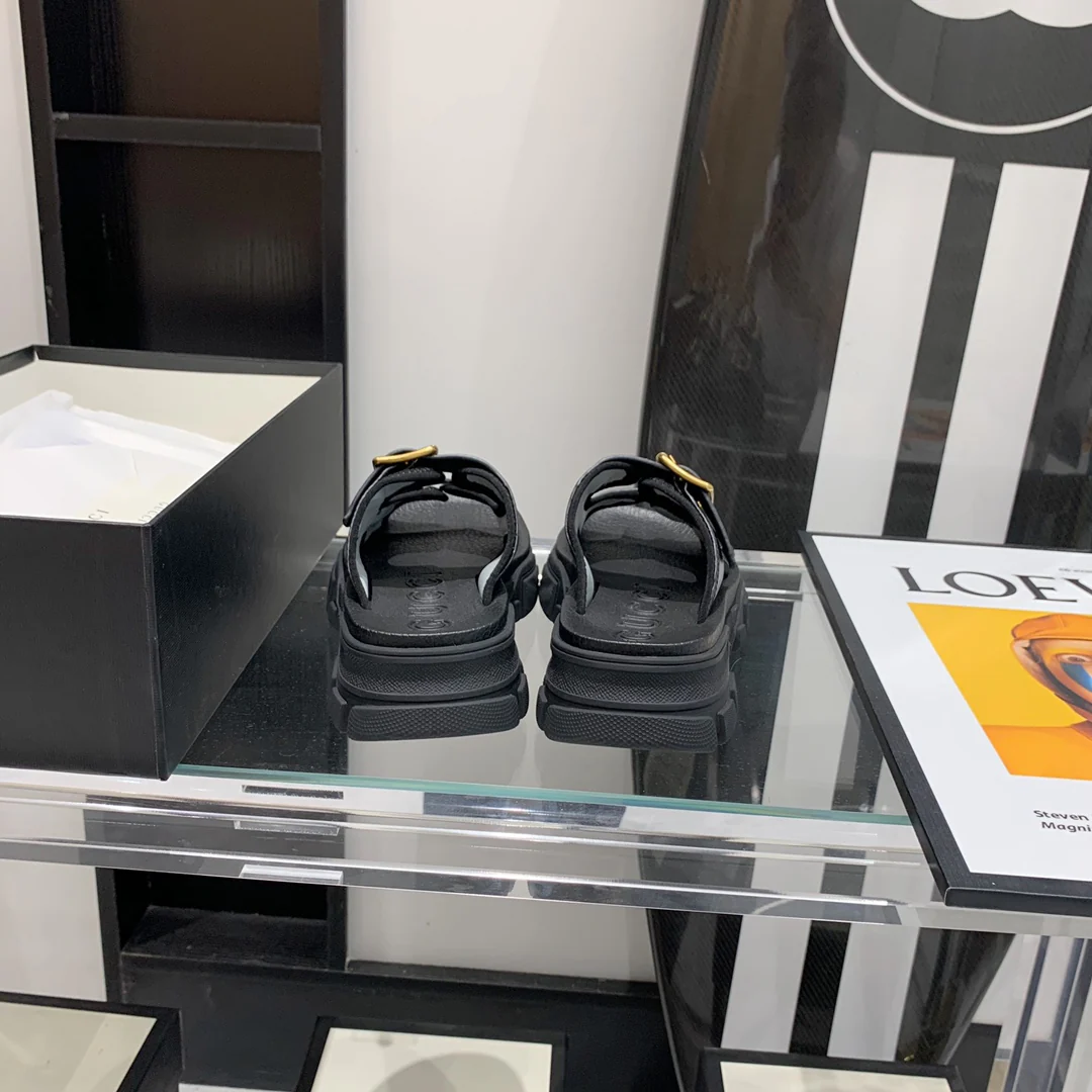 Тапочки на платформе Gucci - 2