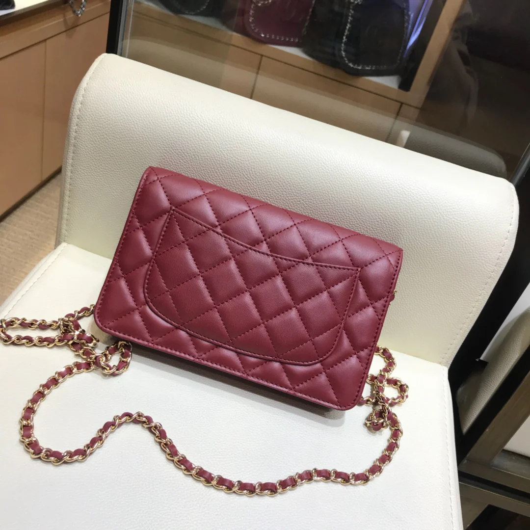 Chanel Camellia Enamel Button Lambkin WOC-1