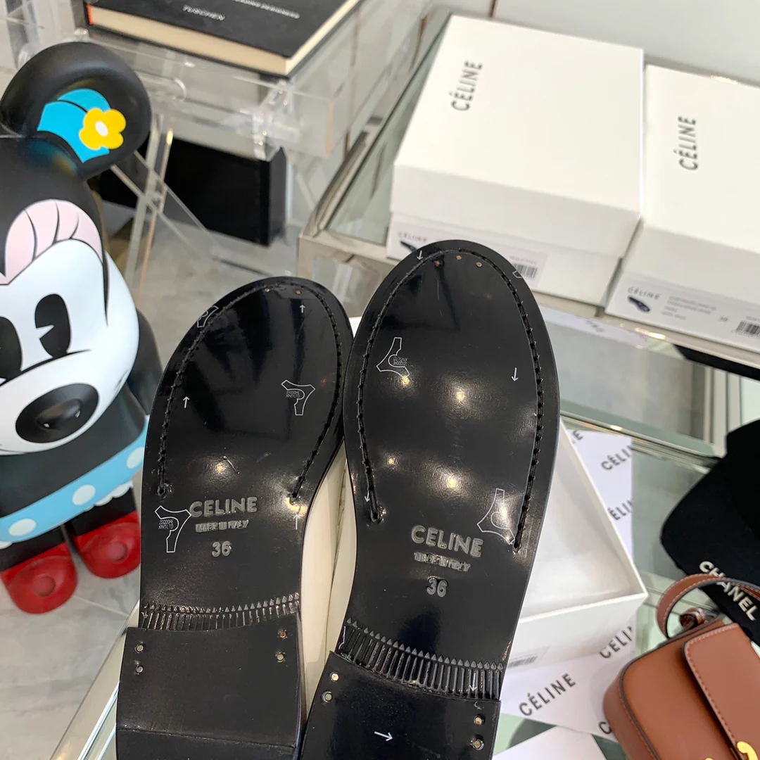 Обувь Celine - Celine - балетки - лоферы - белые