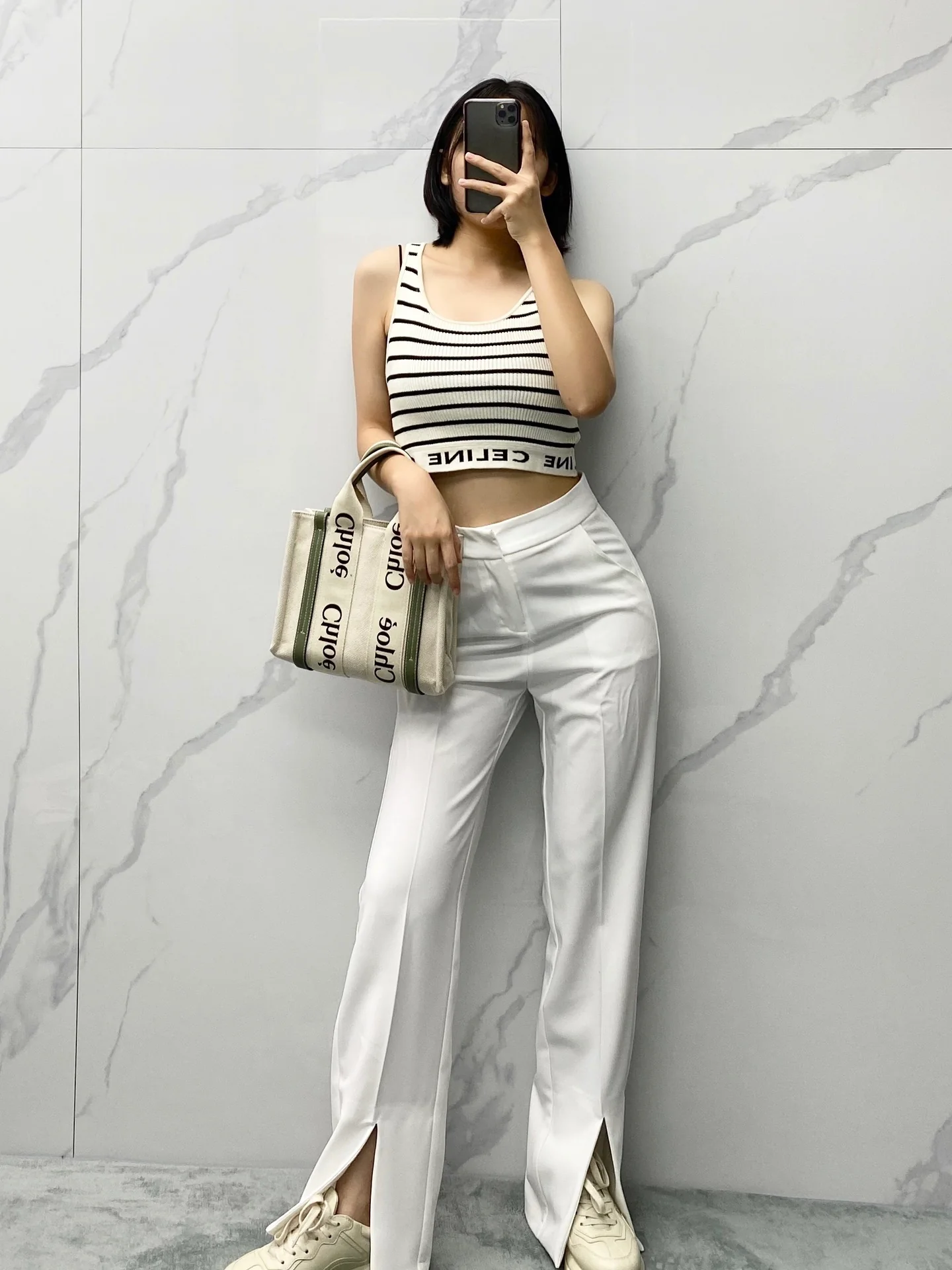 Сумка-тоут Chloe Woody - Маленькая - Зеленая