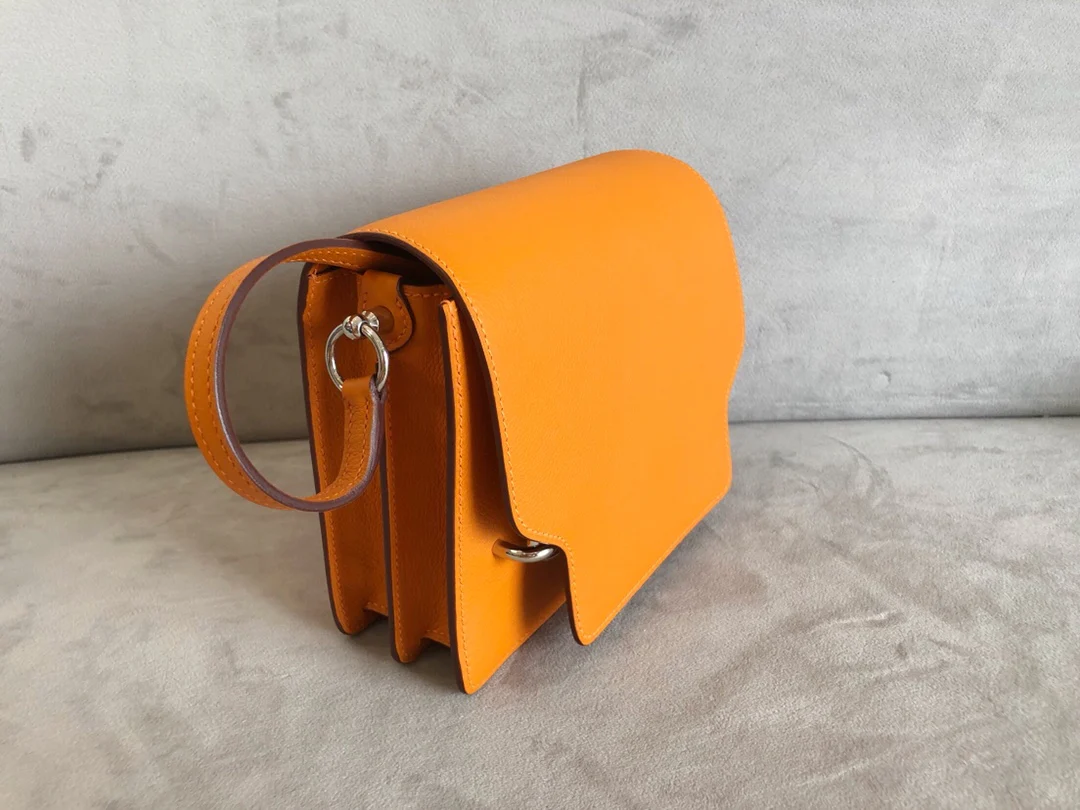 Серебряная пряжка Hermes Roulis 19 Sun Yellow