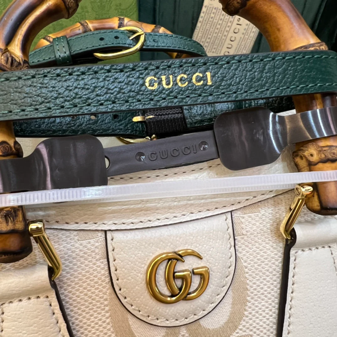 Сумка Gucci из бамбука - 27x24x11 см