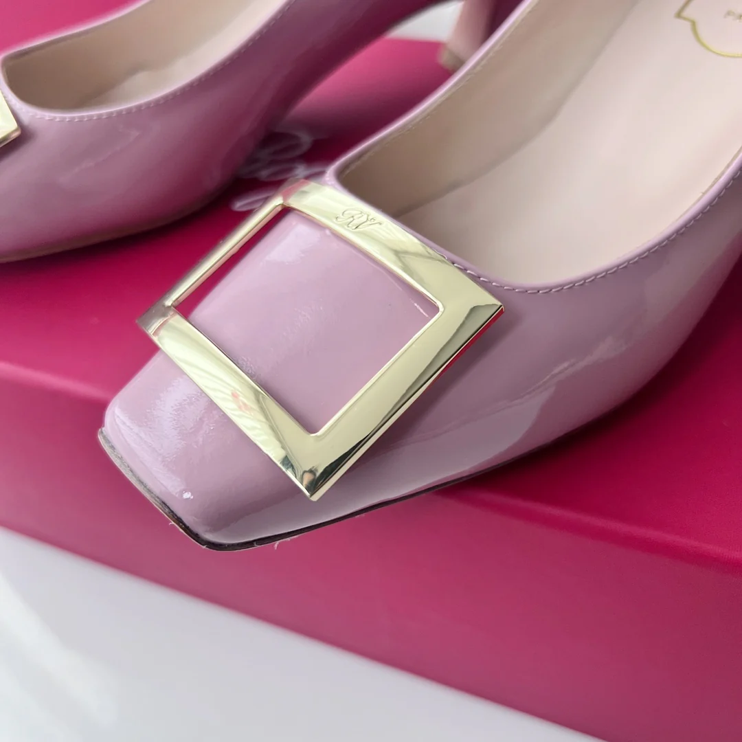 Туфли RV - классические туфли на высоком каблуке - 4-5 см - розовато-фиолетовые