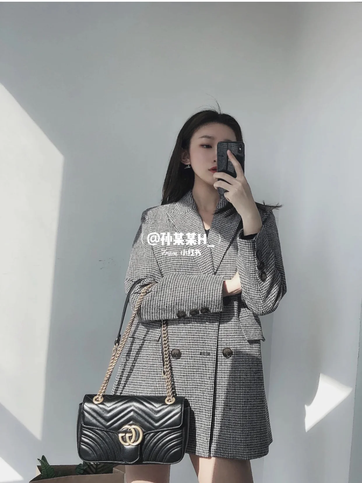 Gucci Marmont Black Medium 26cm - 26-7-5cm