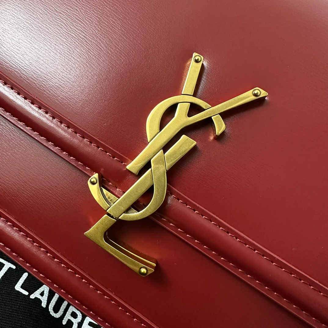 Сумка YSL Box Saint Laurent Tofu Bag - Большая - Бордовая