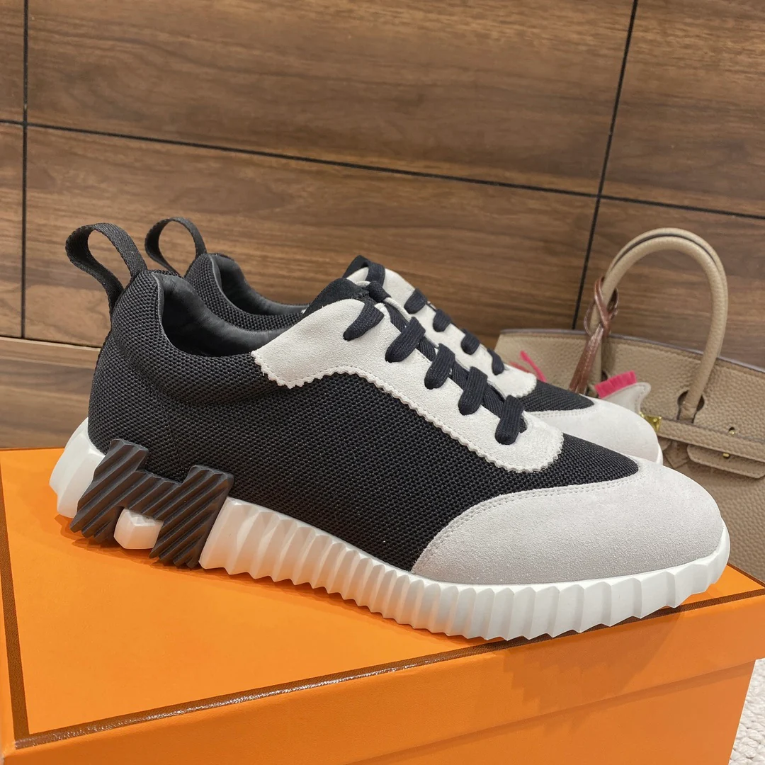 Весенняя коллекция Hermes 2022 — Спортивная повседневная обувь — Унисекс — Черно-белая