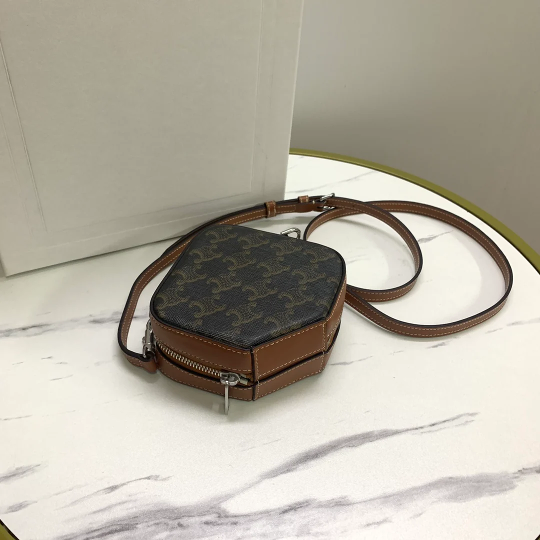 Сумка-коробка Celine - коричневая