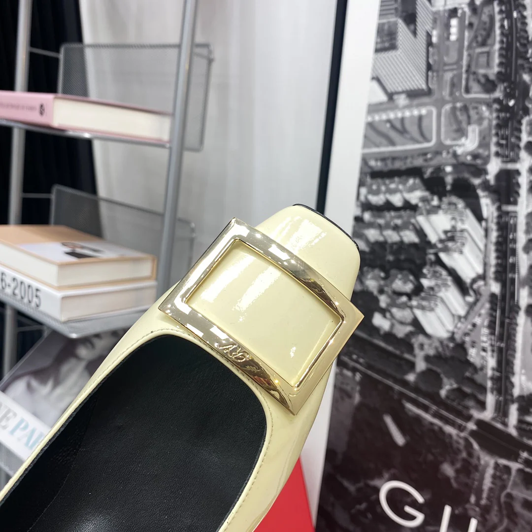 RV - Плоская подошва, квадратный носок - Светло-бежевый